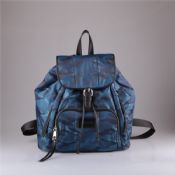 Capacitate mare albastru camuflaj nylon backpack images