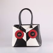 Owl eye PU leather patch handbags images