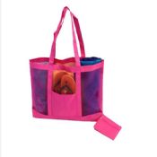 Polyester and mesh large shopping bag images