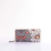 PU beautiful initial image printed ladies wallet images