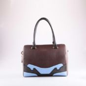 PU pattern multicolor leather handbag images