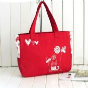Red canvas tote bags images