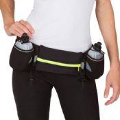 Running belt with 2 bpa free water bottles images