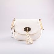 Bolsa de ombro de sela branco crossbody images