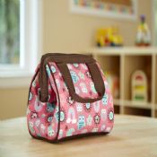 Zipper closure PEVA lining durable insulated lunch bag images