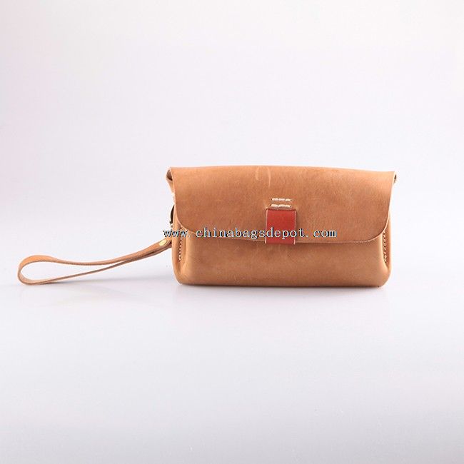 Luxury vegetable leather women clutch