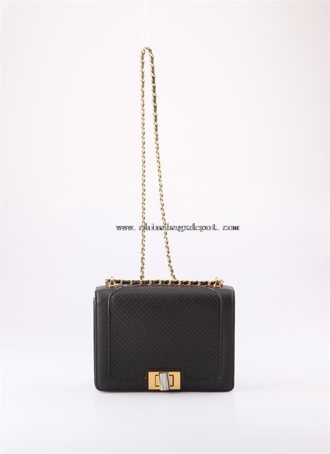 Metal chain women shoulder bag