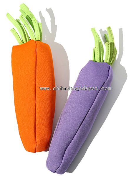 Novelty carrot pencil bag