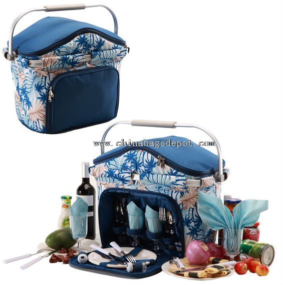 Picnic Cooler Basket for 4 Persons
