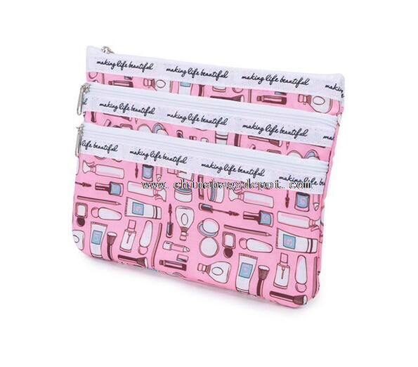 Pink pvc pencil pouch