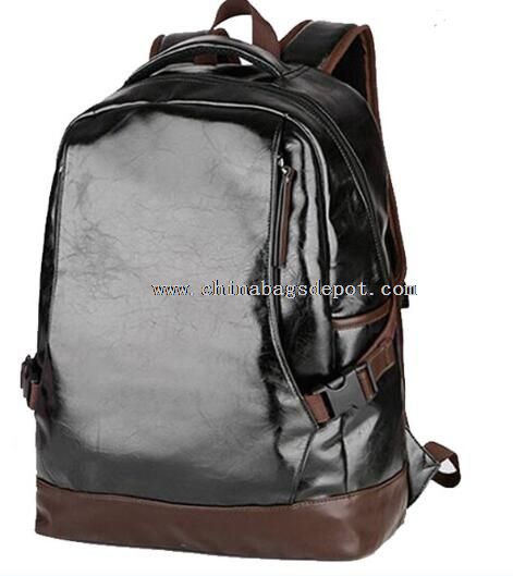 PU-Leder-Laptop-Tasche-Rucksack