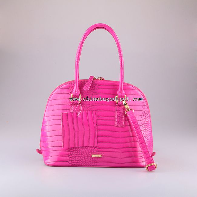 PU colore rosa rosso Ladies Handbags