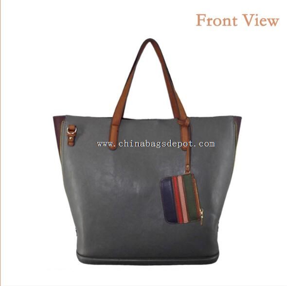 PU Shopping Bag with Pouch