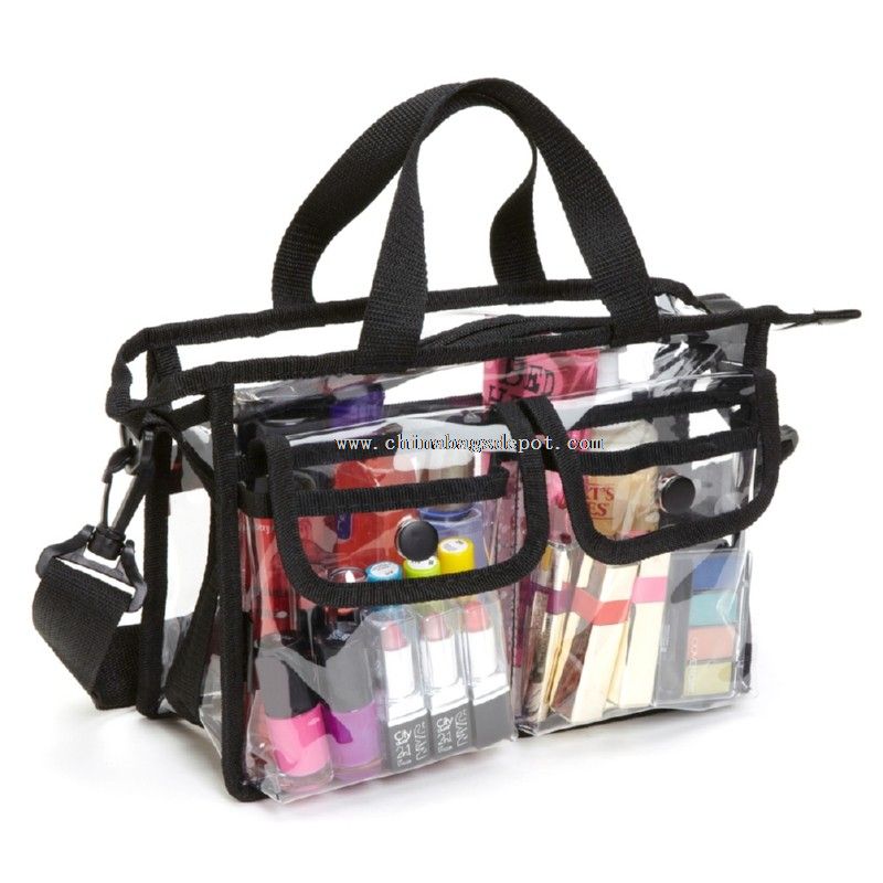 Maquillage en plastique PVC transparent mis sac