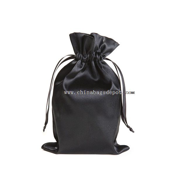 Round bottom satin wine bottle bag