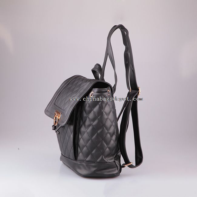 Mochila de couro escola com Drawstring