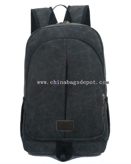 School plain canvas backpack