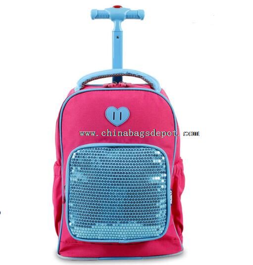 School trolley backpack bag with wheels