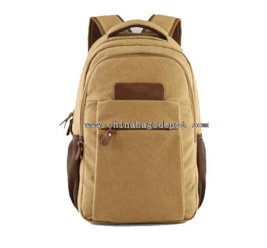 Soft Plain Canvas Shoulder Backpack