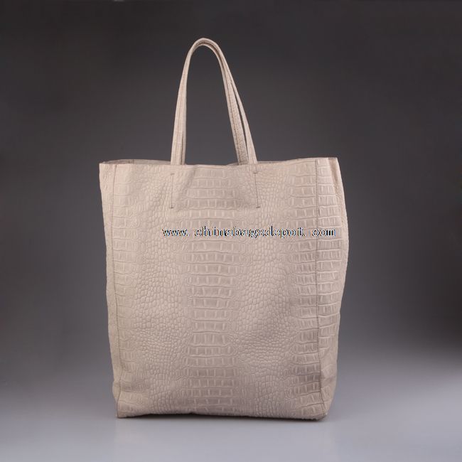 South Africa crocodile skin leather tote bag