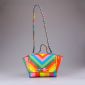 Rainbow printing PU mini satchel bag small picture