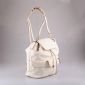 Summer Drawstring Leather Backpack for Girls small picture