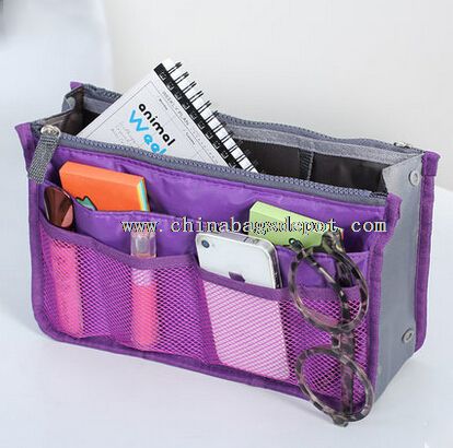 Travel toiletry bag with dual compartments