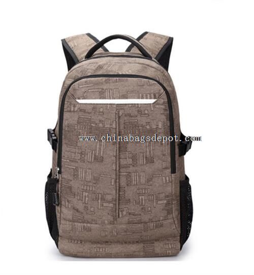 Travelling backpack with printing fabric