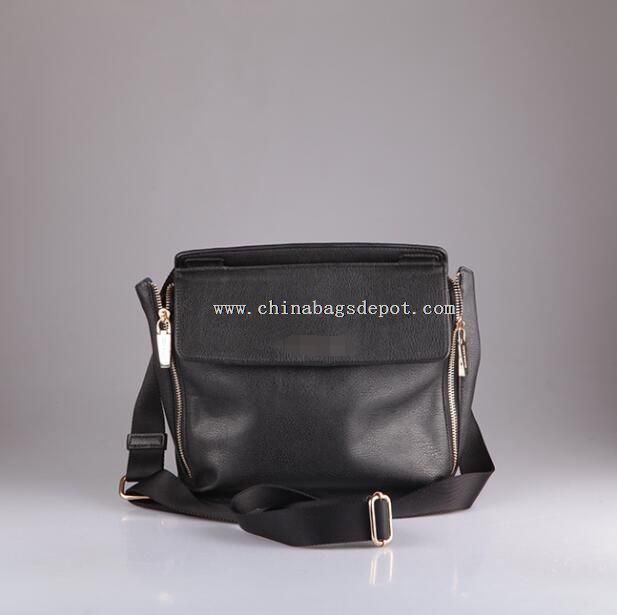 Unisex echtes Leder Schultertasche