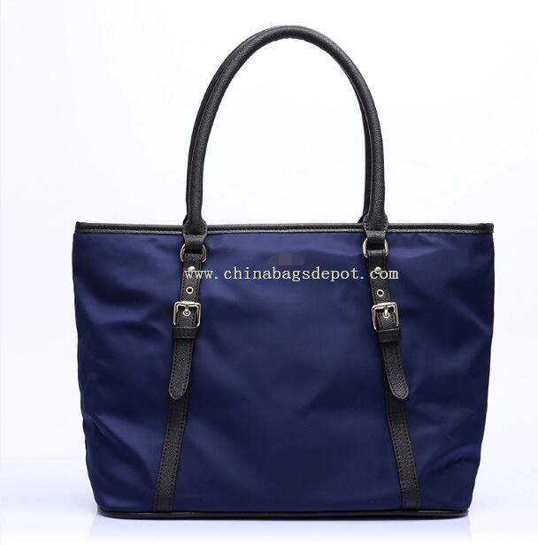 Water proof nylon fashion blue hand bag