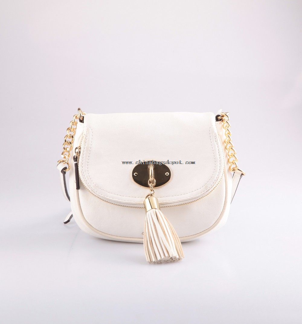 Hvit crossbody sal skulder bag