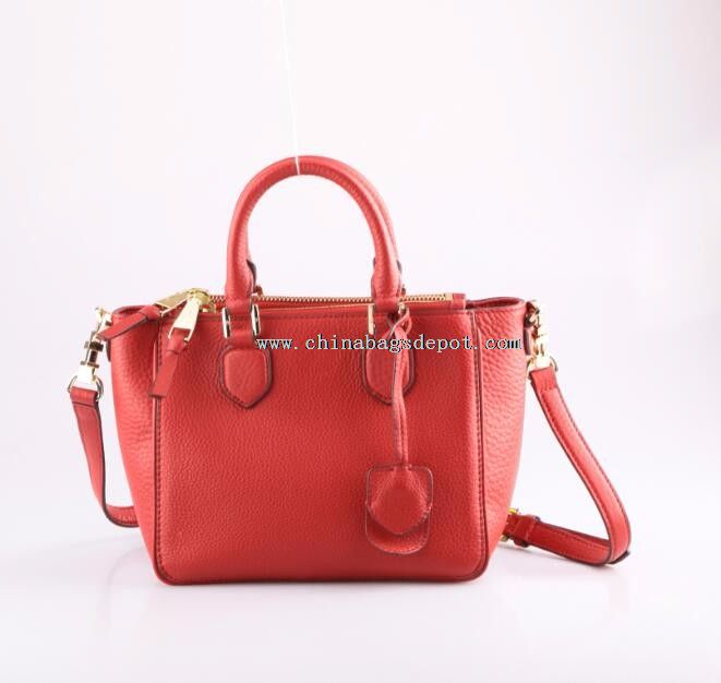 With long strap 100% genuine leather handbags
