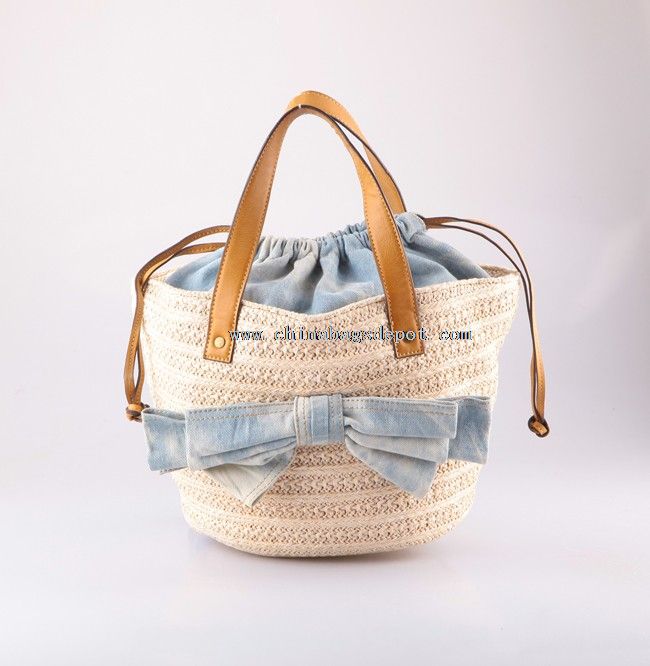 Woven Cotton Cities Bag with Strap
