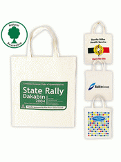Short Handle Calico Tote Bag - 140 Gsm images