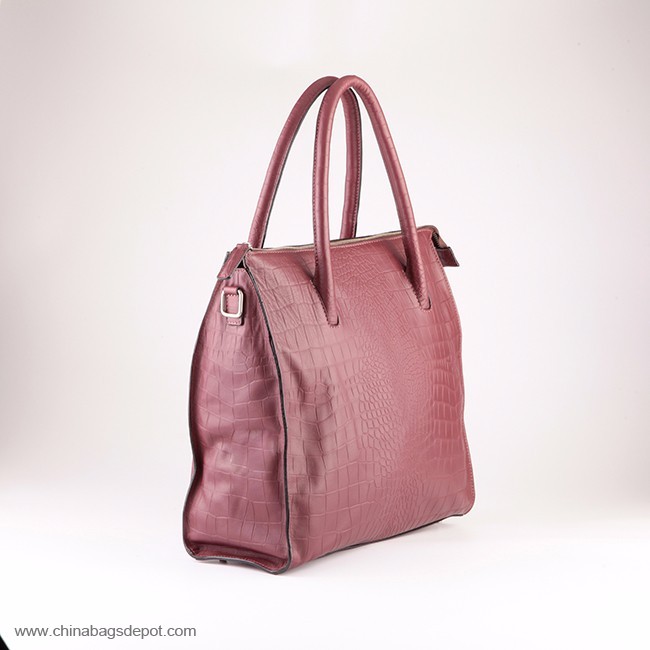 Leather branded woman bag