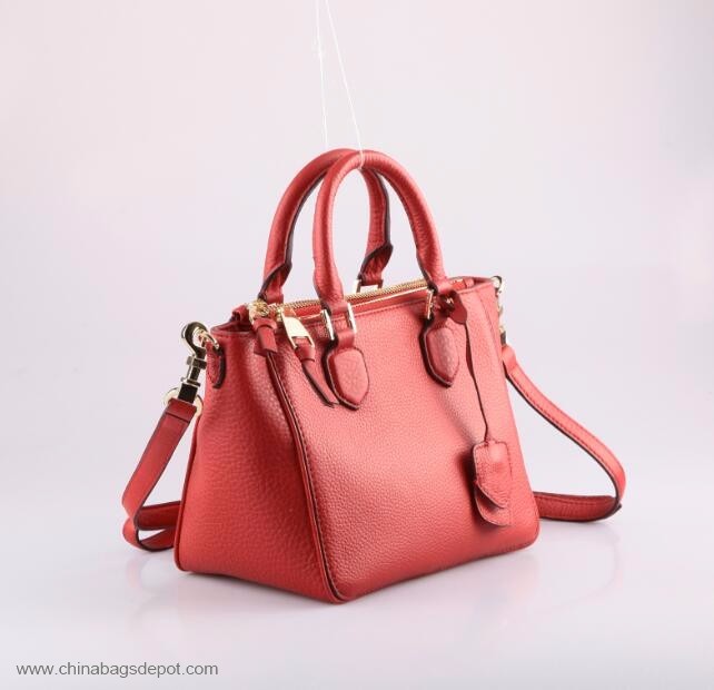 With long strap 100% genuine leather handbags 