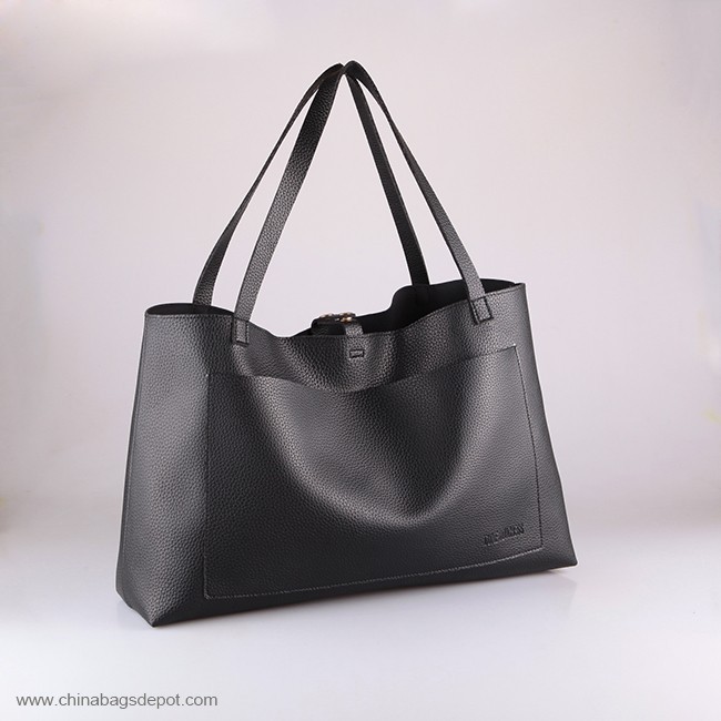 Leather custom tote bag