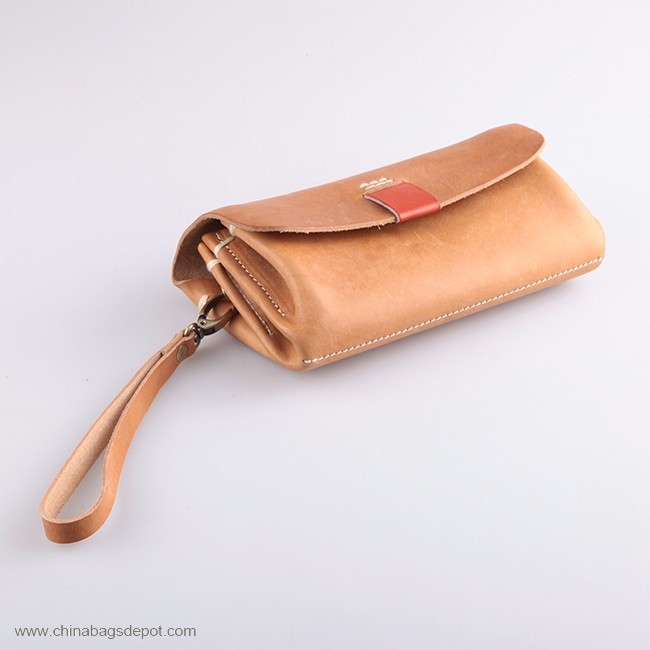 Luxury vegetable leather women clutch 