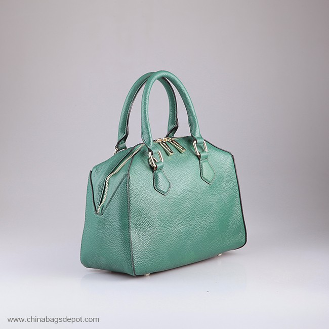 Unique shape leather women handbag