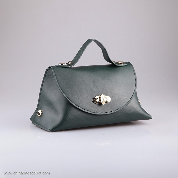 Two pieces split leather ladies bag