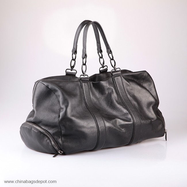 Leather travel bag