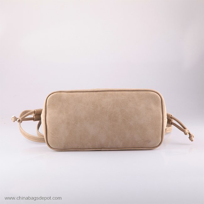 Semi PU laser drawstring satchel bag 