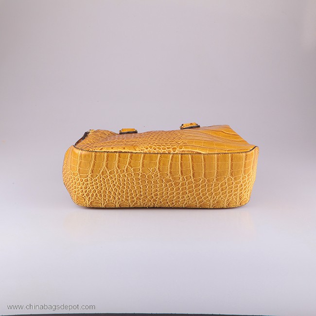 Crocodile pattern satchel bag 