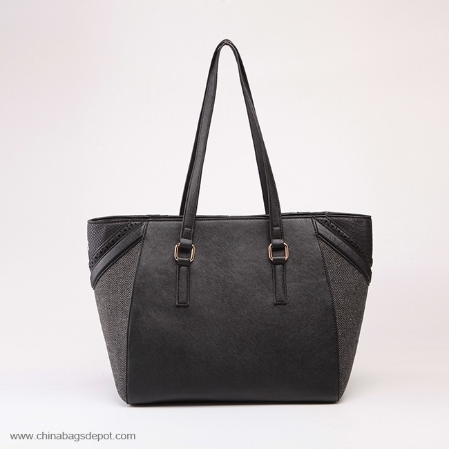 Semi-PU tote handbag for girl