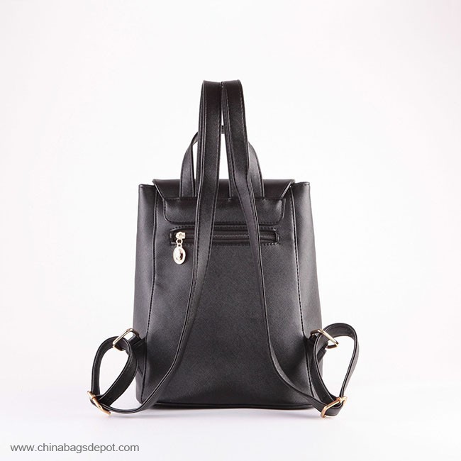  Flap drawstring saffiano backpack