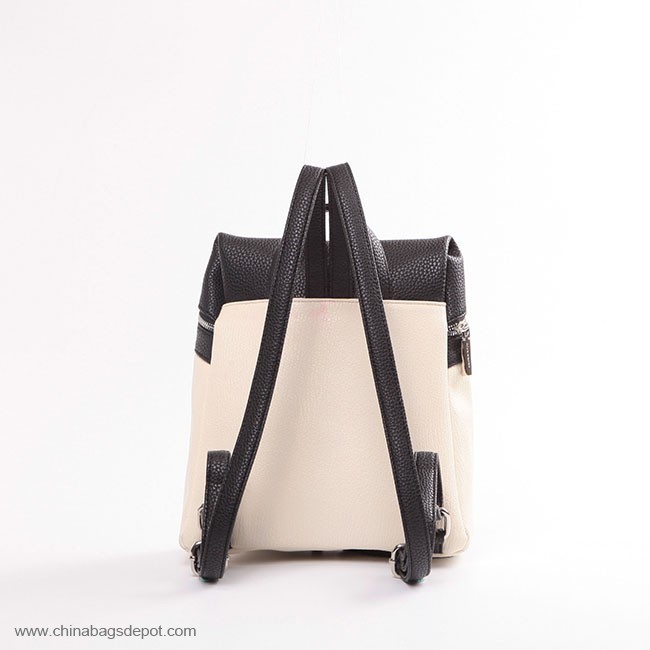  PU color block backpack