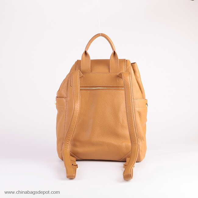 PU Leather drawstring foldable backpack 