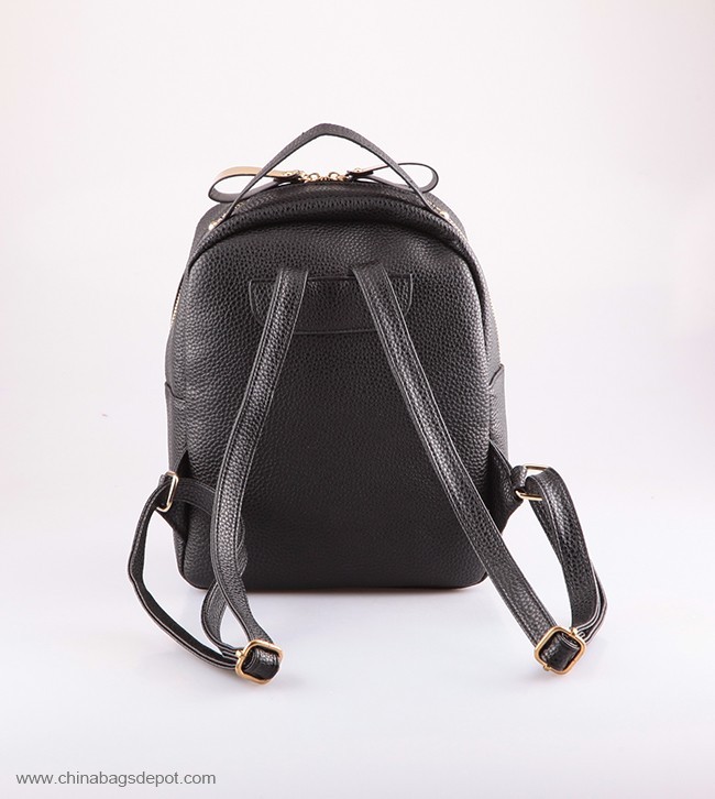 Black snake PU unisex backpack
