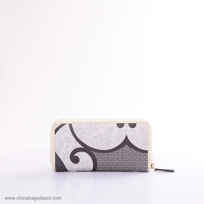 PU beautiful initial image printed ladies wallet