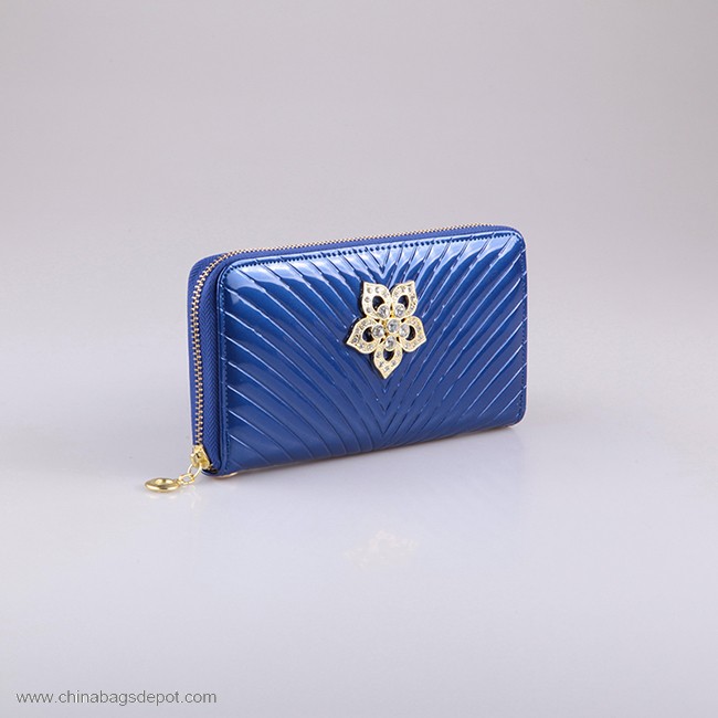 Blue Ladies PU Leather Purse 